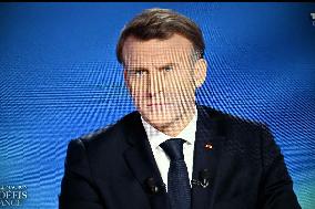 President Macron Speaks On French Television - Paris