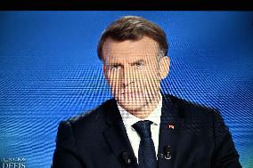 President Macron Speaks On French Television - Paris