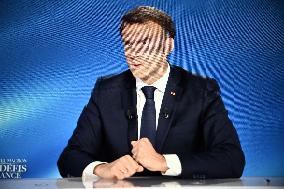 President Macron Speaks On French Television - Paris