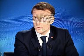 President Macron Speaks On French Television - Paris