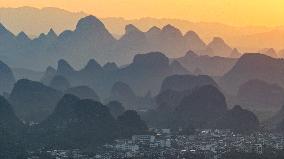 Layers of Mountains in Yangshuo