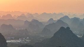 Layers of Mountains in Yangshuo