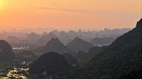 Layers of Mountains in Yangshuo