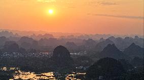 Layers of Mountains in Yangshuo