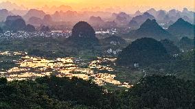 Layers of Mountains in Yangshuo