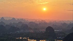 Layers of Mountains in Yangshuo
