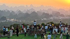 Layers of Mountains in Yangshuo