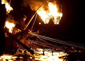 Opening of cormorant fishing season in central Japan