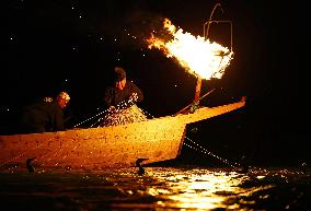 Opening of cormorant fishing season in central Japan