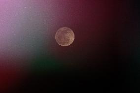 The Full Moon Flower Moon Seen Over Mexico City