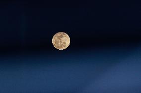 The Full Moon Flower Moon Seen Over Mexico City