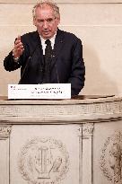Francois Bayrou at 30th anniversary of the programme " La main a la pate " - Paris
