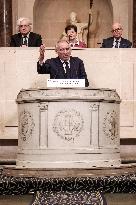 Francois Bayrou at 30th anniversary of the programme " La main a la pate " - Paris