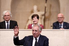 Francois Bayrou at 30th anniversary of the programme " La main a la pate " - Paris