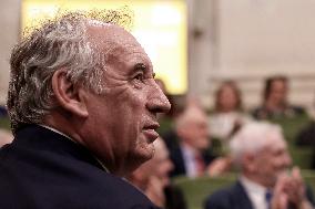 Francois Bayrou at 30th anniversary of the programme " La main a la pate " - Paris