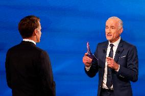 Emmanuel Macron on a special program of TF1 - Saint Denis