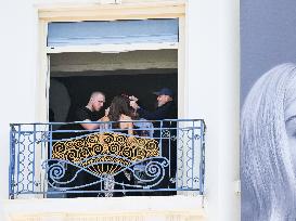 Cannes - Eva Longoria On A Balcony