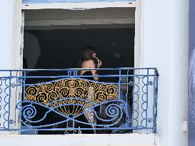 Cannes - Eva Longoria On A Balcony
