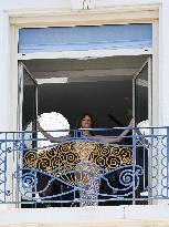 Cannes - Eva Longoria On A Balcony