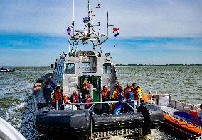 Princess Beatrixs Visit to Sea Rescue Society - Stellendam