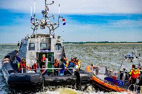 Princess Beatrixs Visit to Sea Rescue Society - Stellendam