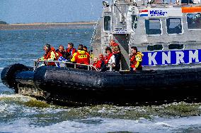Princess Beatrixs Visit to Sea Rescue Society - Stellendam