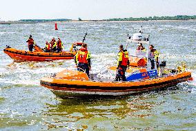 Princess Beatrixs Visit to Sea Rescue Society - Stellendam