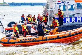 Princess Beatrixs Visit to Sea Rescue Society - Stellendam