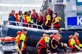Princess Beatrixs Visit to Sea Rescue Society - Stellendam
