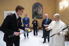 Pope Leo XIV Meets Tennis Champion Jannik Sinner - Vatican