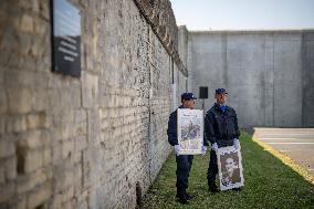 Macron at A Ceremony to Pay Tribute to The Two Dead Prison Officers - Caen