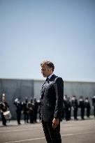 Macron at A Ceremony to Pay Tribute to The Two Dead Prison Officers - Caen