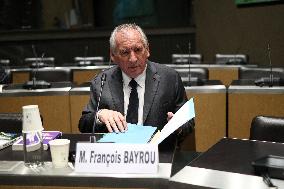 Hearing of Francois Bayrou at National Assembly - Paris