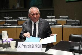 Hearing of Francois Bayrou at National Assembly - Paris