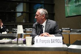 Hearing of Francois Bayrou at National Assembly - Paris