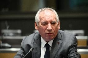 Hearing of Francois Bayrou at National Assembly - Paris