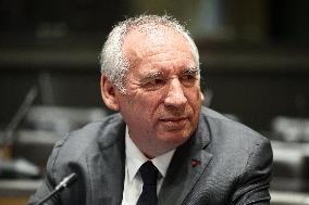 Hearing of Francois Bayrou at National Assembly - Paris
