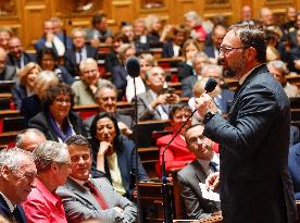 French Politics Address Questions At Senate - Paris