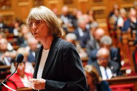 French Politics Address Questions At Senate - Paris