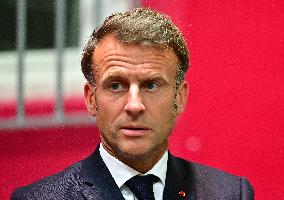 Macron And Darmanin Visit High-Security Prison Site - Northern France
