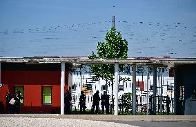 Macron And Darmanin Visit High-Security Prison Site - Northern France