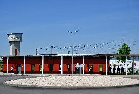 Macron And Darmanin Visit High-Security Prison Site - Northern France