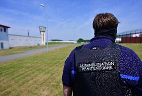 Macron And Darmanin Visit High-Security Prison Site - Northern France