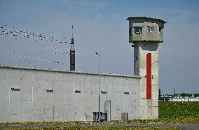 Macron And Darmanin Visit High-Security Prison Site - Northern France