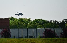 Macron And Darmanin Visit High-Security Prison Site - Northern France