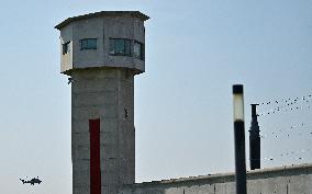 Macron And Darmanin Visit High-Security Prison Site - Northern France