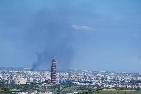Fire in a factory in Alcala de Guadaira - Seville
