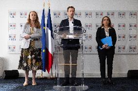 Committee of Inquiry into prevention of violence in schools gives a press conference - Paris RL