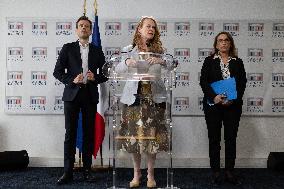 Committee of Inquiry into prevention of violence in schools gives a press conference - Paris RL
