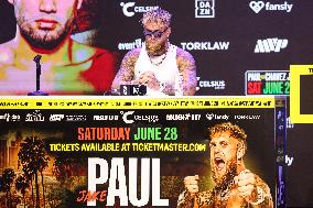 Jake Paul and Julio Cesar Chavez Jr Face Off at Press Conference - Hollywood